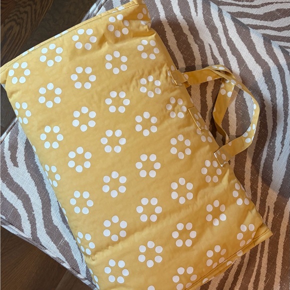 Storq Slumber Party toddler Nap Mat // yellow Sunshine Dots